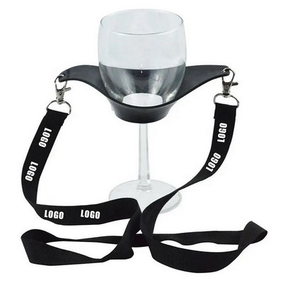 Wine Glass Holder Lanyard Portable Silicone