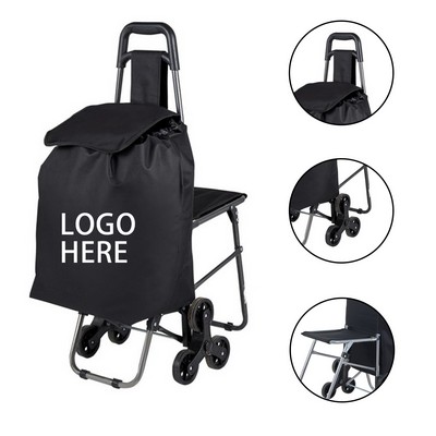 Folding Shopping Trolley Cart With Stair Climbing Wheels
