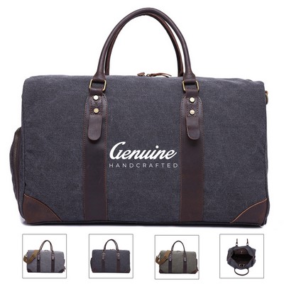Canvas Travel Bag with Shoe Compartment