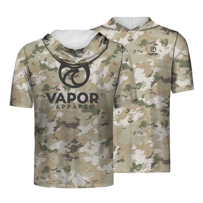 Men's Custom Cut and Sew Lightweight Short Sleeve Hoodie