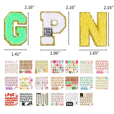 Self Adhesive Chenille Letter Patch