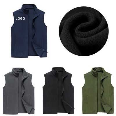 Men's Full Zip Polar Fleece Vest
