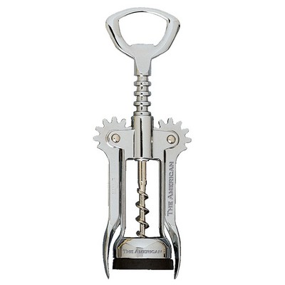 Chrome Plated Wing Corkscrew w/Auger Worm