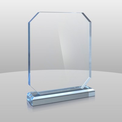 Vertical Mount Blue Rectangular Award I (9"x7"x2")
