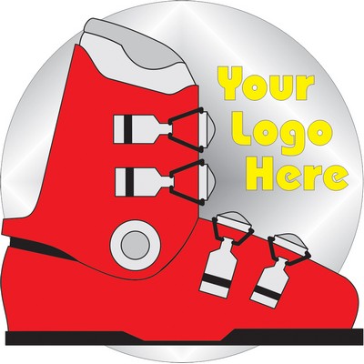 Ski Boot Acrylic Coaster w/Felt Back