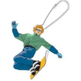 Snowboarding Zipper Pull