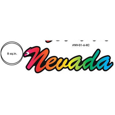 Nevada Key Chain w/Clear Mirrored Back (8 Square Inch)