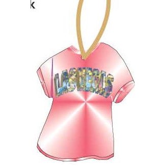 Las Vegas Collage T-Shirt Promotional Ornament w/ Black Back (4 Square Inch)