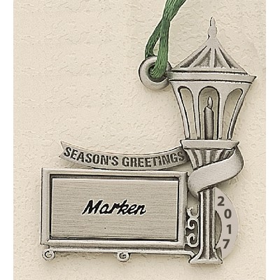 Marken Design Lantern On Post (2026) Cast Ornament w/ Silk Screened Plate