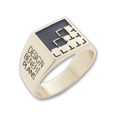 Signature Series Women's Square Signet Ring w/Multiple Stone Setting Option