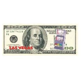Vegas Slot Machine On $100 Bill Mighty Mini Magnet