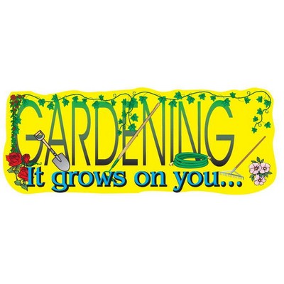 Gardener Slogan Promotional Magnet w/Strip Magnet (2 Square Inch)