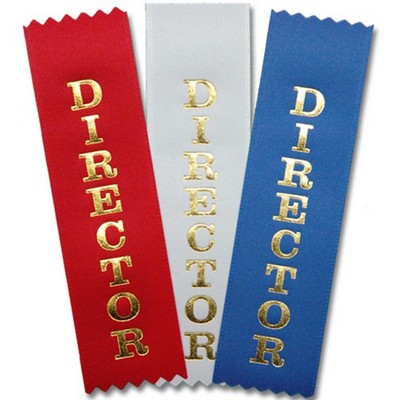 1-5/8"x6" Vertical Director Stock Title Ribbon
