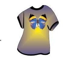 Black & Blue Butterfly T-Shirt Lapel Pin