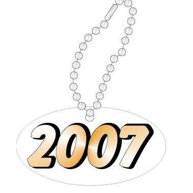 School Year Promotional Key Chain w/ Black Back (2 Square Inch)