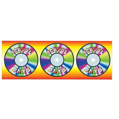 School Days Disc Panoramic Metal Photo Magnet (1 5/8"x4 5/8")