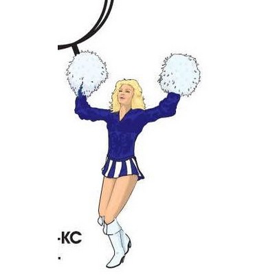 Cheerleader Keychain w/Mirrored Back (3 Square Inch)