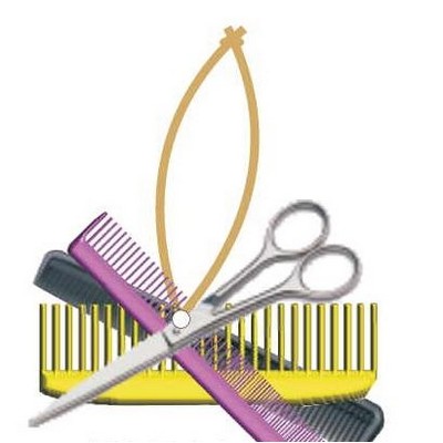 Beautician Combo Executive Ornament w/ Mirrored Back (4 Square Inch)