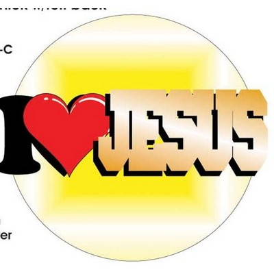 I Love Jesus Acrylic Coaster w/Felt Back