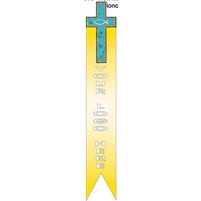 Blue Cross Bookmark w/ Black Back