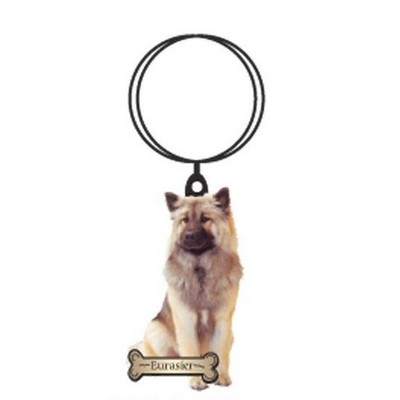 Eurasier Dog Keychain w/Mirrored Back (4 Square Inch)