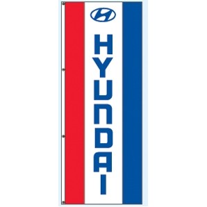 Single Faced Interceptor® Drape Flags (Center Panel - Hyundai®) (3' x 8')