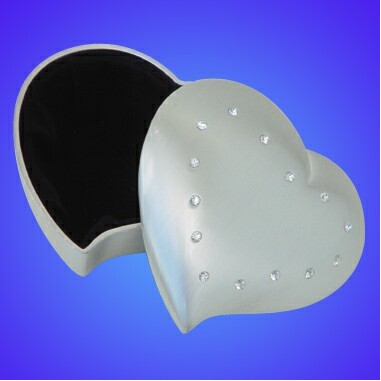 Heart Keepsake Box w/Jeweled Accent