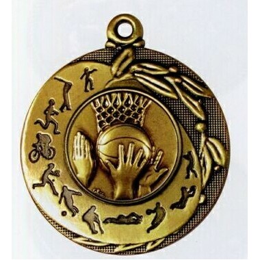Stock Sport Silhouettes 2" Medal- Basketball General