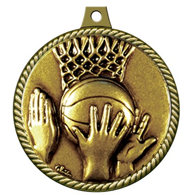Stock Medal w/ Rope Border (Basketball General) 2 1/4"