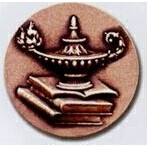 Newport Mint Stock Medal - 1 1/8" (Lamp of Knowledge)