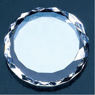 Round Gem-Cut Paperweight (Screened)