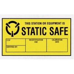 High Visibility Warning Labels (Static Safe)