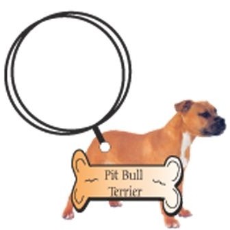 Pitbull Terrier Dog Keychain w/Mirrored Back (10 Square Inch)
