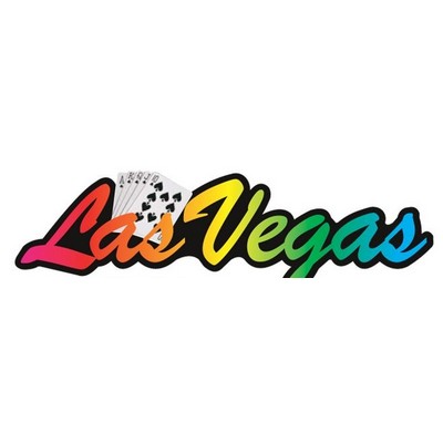 Las Vegas w/ Royal Flush Maxi Magnet (2 Square Inch)