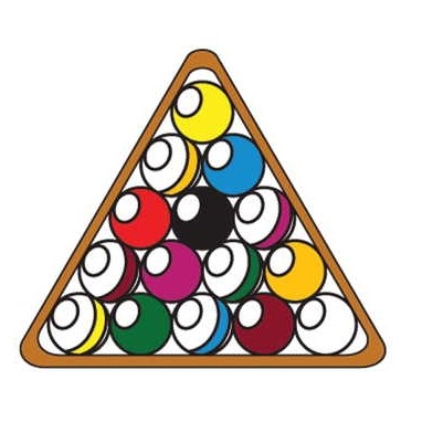 Pool Ball Rack Promotional Magnet w/ Strip Magnet (10 Square Inch)