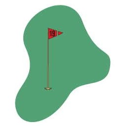 Golf Course Promotional Magnet w/ Strip Magnet (10 Square Inch)