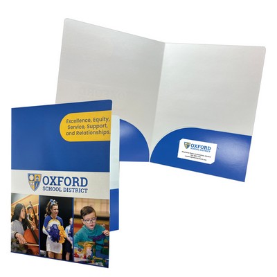 Folder with Two Curved Pockets Printed in Full Color 4/0 9"x12" Full Size Presentation