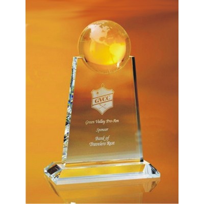 7" Crystal World Globe Award