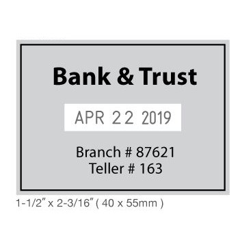 Die Plate Dater - 1-1/2"x2-3/16" imprint area