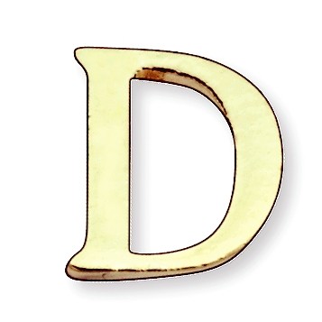 D (letter) Marken Design Cast Lapel Pin (3/8")