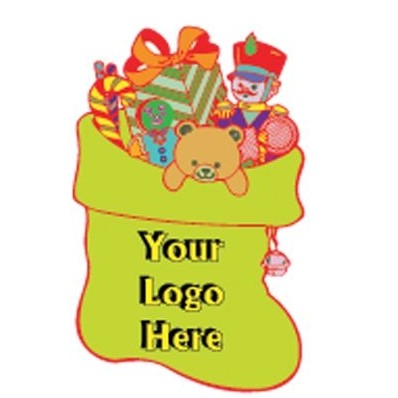 Stocking Toy Bag Panoramic Metal Photo Magnet