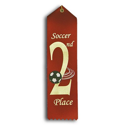 Stock Soccer Event Ribbon - 2nd Place