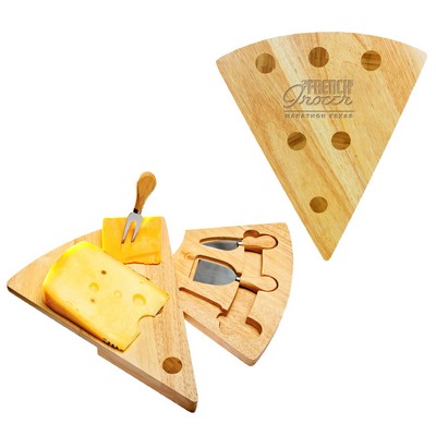 Swivel Wedge-Shaped Cheese Board Set