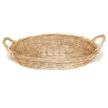Round Wicker Gift Basket (17"x13"x3 3/4"x5")