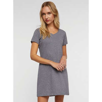 Live & Tell Ladies' Modern Fit V-Neck Short Sleeve Fine Jersey Cover-Up Dress