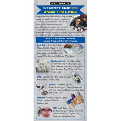 Street Names for Drugs Just the Facts Rack Card (4" x 9")