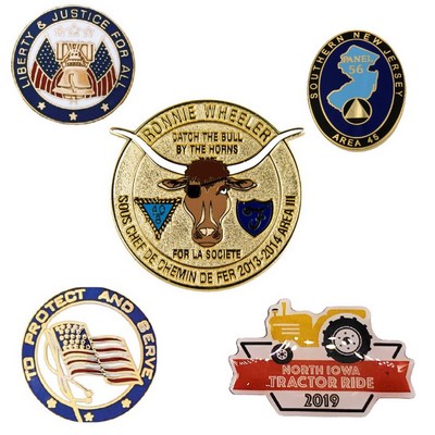 1.5" Custom Photo Etched Lapel Pin