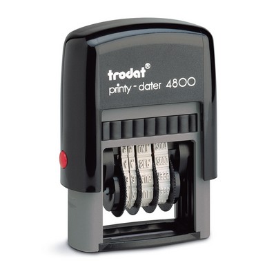 Trodat® Printer Dater Rectangle Self-Inking Stamp (1/8"H x 11/16"L), Non-Customizable