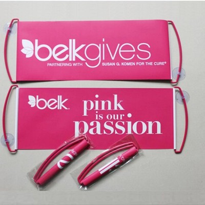 Hand Held Fan Banner with Plastic Handle