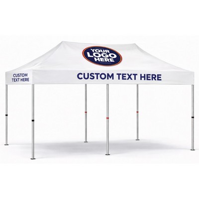20'x10' White Pop-Up Tent w/ Digital Logo